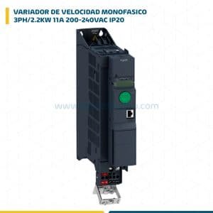 VARIADOR DE VELOCIDAD MONO.3PH/2.2KW 11A 200-240VAC IP20 ATV320U22M2B