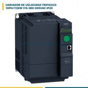 VARIADOR DE VELOCIDAD TRIF.10PH/7.5KW 17A 380-500VAC IP20 ALTIVAR ATV320U75N4B