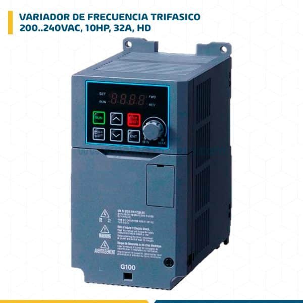VARIADOR DE FREC, TRIF. 200..240VAC, 10HP, 32A, HD LSLV0075G100-2EONN