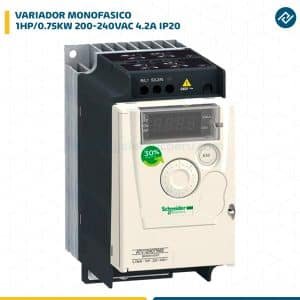 VARIADOR MONOFASICO 1HP/0.75KW 200-240VAC 4.2A IP20 ALTIVAR ATV12H075M2