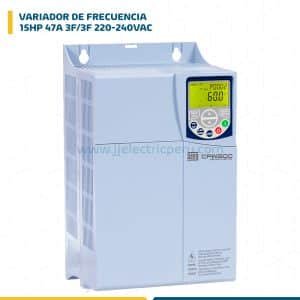 VARIADOR FRECUENCIA 15HP 47A 3F/3F 220-240VAC C/TRANS. DE FRENADO SIN MODULO PLUG-IN CFW500D47P0T2DB20H00G2