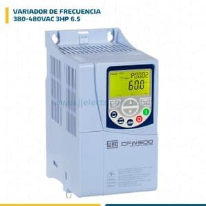 VARIADOR FREC. 380-480VAC 3HP 6.5 AMP. 3F HD CON TRANS. DE FRENADO SIN MODULO PLUG-IN CFW500B06P5T4DB20H00G2