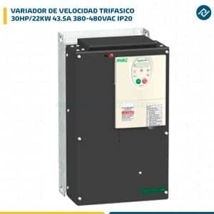 VARIADOR DE VELOCIDAD TRIF.30HP/22KW 43.5A 380-480VAC IP20 ALTIVAR ATV212HD22N4