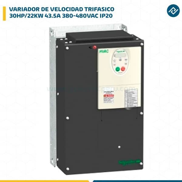 VARIADOR DE VELOCIDAD TRIF.30HP/22KW 43.5A 380-480VAC IP20 ALTIVAR ATV212HD22N4