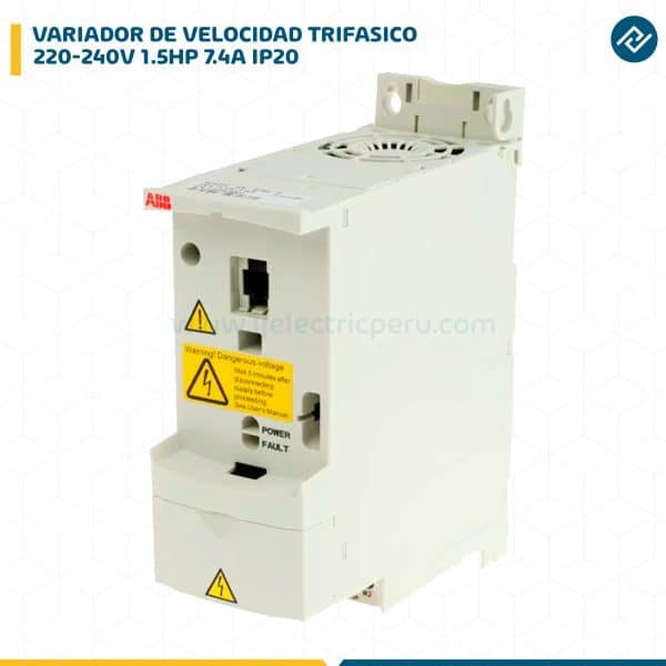 VARIADOR DE VELOCIDAD TRIF.220-240V 1.5HP 7.4A IP20 ACS310-03E-07A4-2