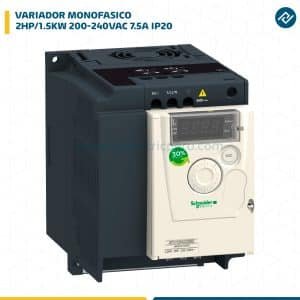 VARIADOR MONOFASICO 2HP/1.5KW 200-240VAC 7.5A IP20 ALTIVAR ATV12HU15M2