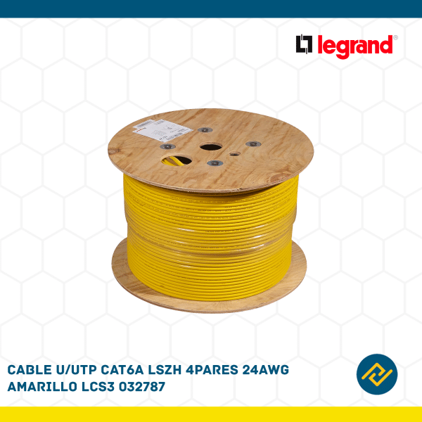 CABLE U/UTP CAT6A LSZH 4PARES 24AWG AMARILLO LCS3 032787