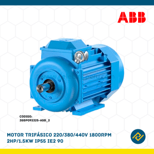 MOTOR TRIFASICO 220/380/440V 1800RPM 2HP/1.5KW IP55 IE2 90 CODIGO: 3GBP092325-ASB_2