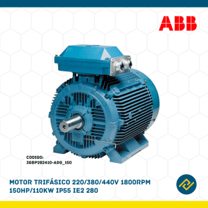 MOTOR TRIFASICO 220/380/440V 1800RPM 150HP/110KW IP55 IE2 280 CODIGO: 3GBP282410-ADG_150