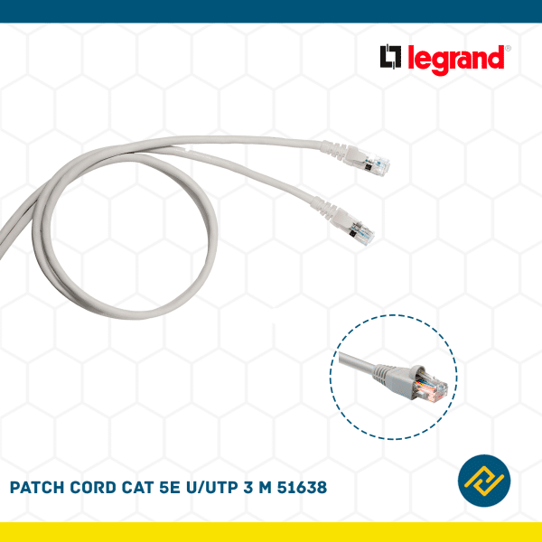 PATCH CORD CAT 5E U/UTP 3 M 51638