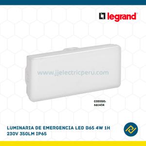 LUMINARIA DE EMERGENCIA LED B65 4W 1H 230V 350LM IP65 CODIGO: 661434
