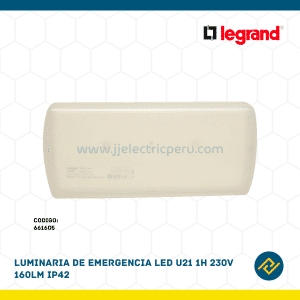LUMINARIA DE EMERGENCIA LED U21 1H 230V 160LM IP42 CODIGO: 661605