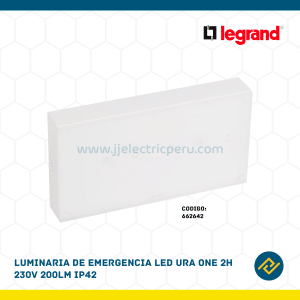 LUMINARIA DE EMERGENCIA LED URA ONE 2H 230V 200LM IP42 CODIGO: 662642