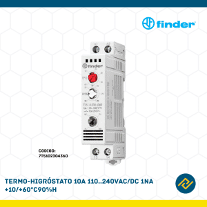 TERMO-HIGROSTATO 10A 110...240VAC/DC 1NA + 10/+60°C90%H CODIGO: 7T5102304360