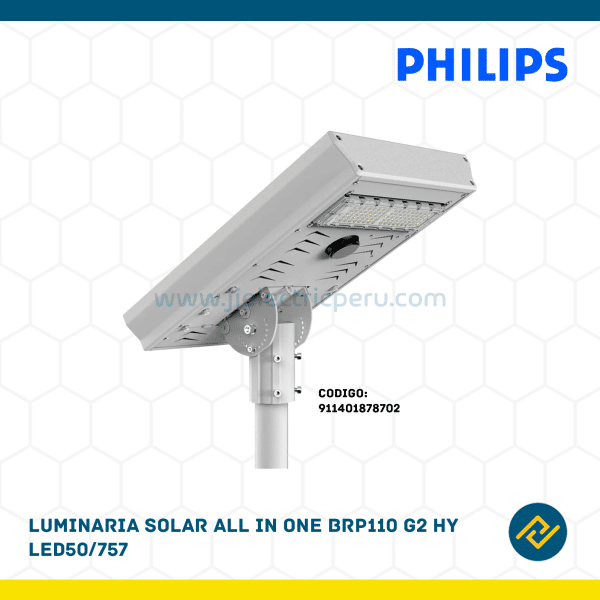 LUMINARIA SOLAR ALL IN ONE BRP110 G2 HY LED50/757 CODIGO: 911401878702