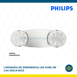 LUMINARIA DE EMERGENCIA LED R1W5 2W 1.5H 220LM NICD CODIGO: 919406020731