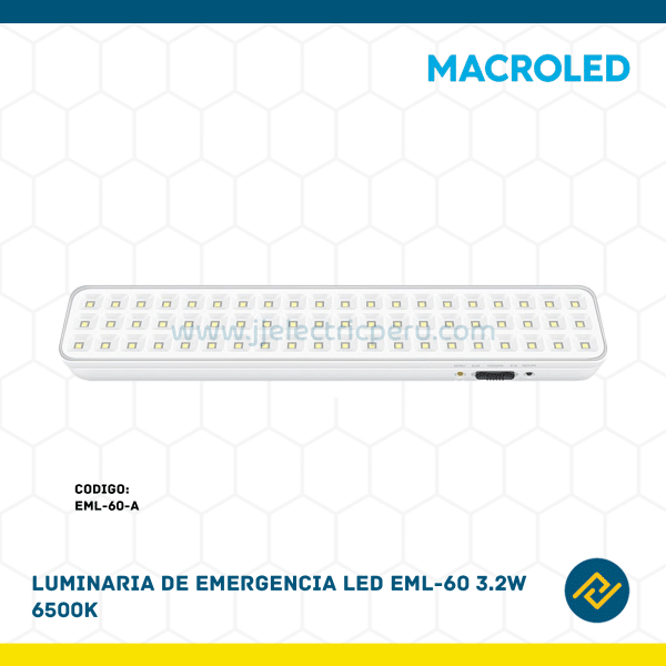 LUMINARIA DE EMERGENCIA LED EML-60 3.2W 6500K CODIGO: EML-60-A