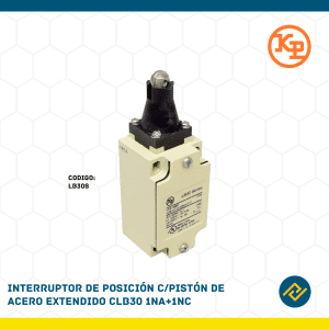 INTERRUPTOR DE POSICION C/PISTON DE ACERO EXTENDIDO CLB30 1NA+1NC CODIGO: LB30S