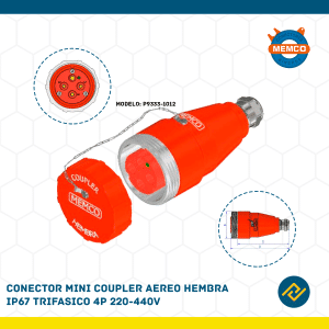CONECTOR MINI COUPLER AEREO HEMBRA IP67 TRIFASICO 4P 220-380-440V MODELO: P9333-1012