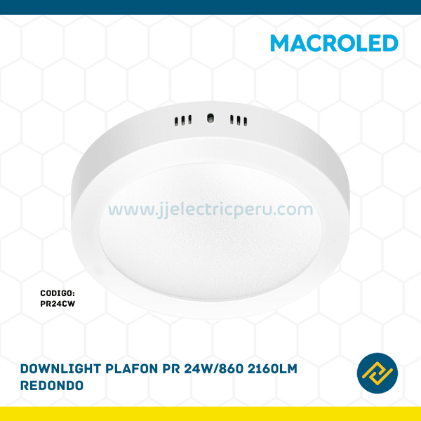 DOWNLIGHT PLAFON PR 24W/860 2160LM REDONDO CODIGO: PR24CW