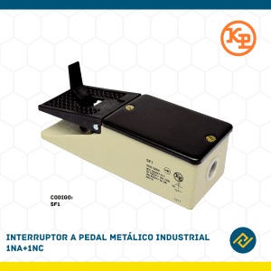 INTERRUPTOR A PEDAL METALICO INDUSTRIAL 1NA+1NC CODIGO: SF1