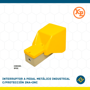 INTERRUPTOR A PEDAL METALICO INDUSTRIAL C/PROTECCION 2NA+2NC CODIGO: SF2C