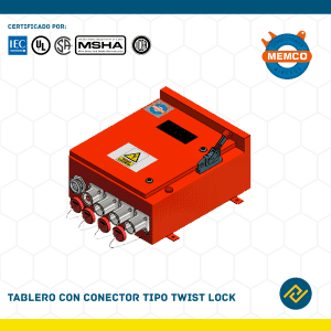 TABLERO CON CONECTOR TIPO TWIST LOCK