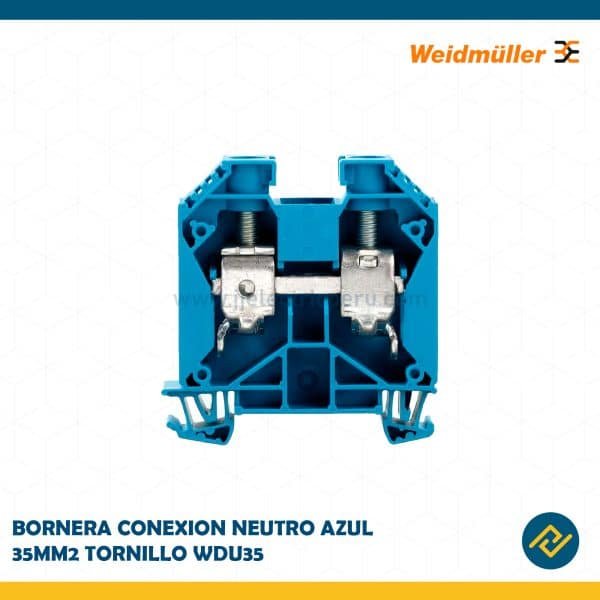 BORNERA CONEXION NEUTRO AZUL 35MM2 TORNILLO WDU35 CODIGO: 1020580000