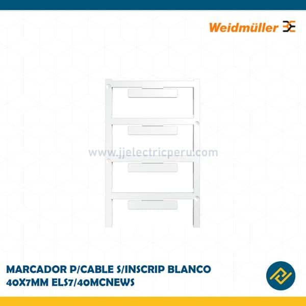 MARCADOR P/CABLE S/INSCRIP BLANCO 40X7MM ELS7/40MCNEWS CODIGO: 1045640000