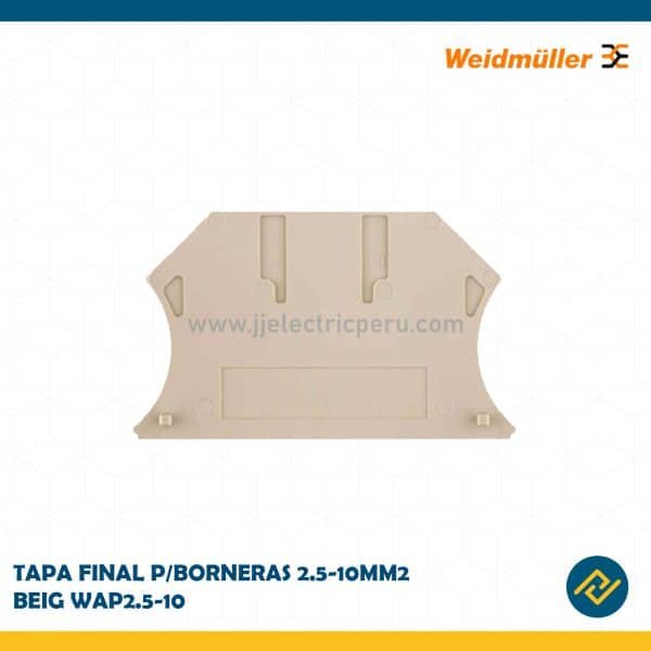 TAPA FINAL P/BORNERAS 2.5-10MM2 BEIG WAP2.5-10 CODIGO: 1050000000