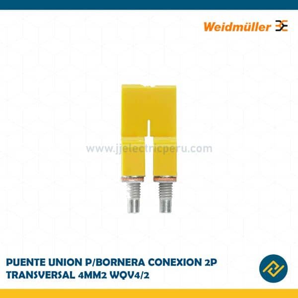 PUENTE UNION P/BORNERA CONEXION 2P TRANSVERSAL 4MM2 WQV4/2 CODIGO: 1051960000