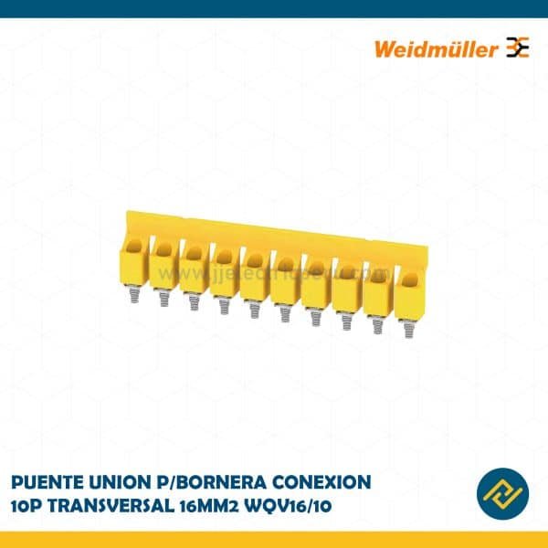 PUENTE UNION P/BORNERA CONEXION 10P TRANSVERSAL 16MM2 WQV16/10 CODIGO: 1053360000