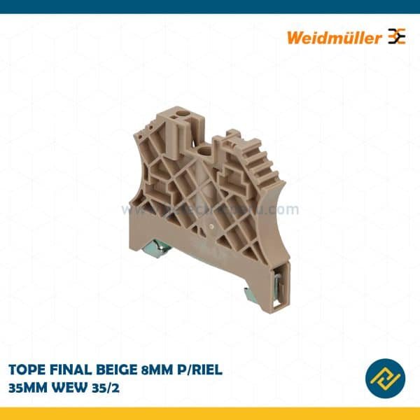 TOPE FINAL BEIGE 8MM P/RIEL 35MM WEW 35/2 CODIGO: 1061200000