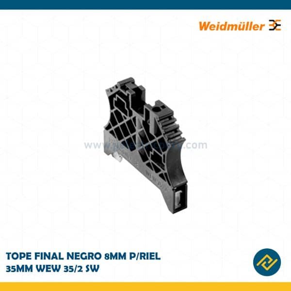 TOPE FINAL NEGRO 8MM P/RIEL 35MM WEW 35/2 SW CODIGO: 1061210000