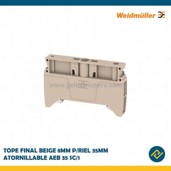 TOPE FINAL BEIGE 8MM P/RIEL 35MM ATORNILLABLE AEB SC/1 CODIGO: 1991920000