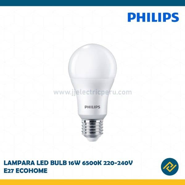 LAMPARA LED BULB 16W 6500K 220-240V E27 ECOHOME CODIGO: 929002305471