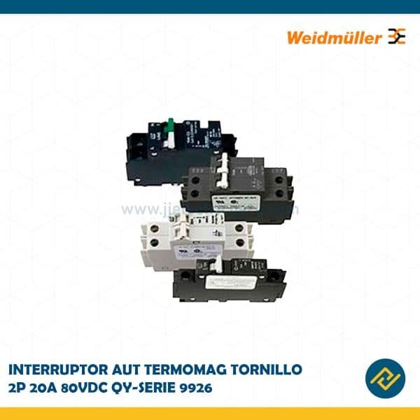 INTERRUPTOR AUT TERMOMAG TORNILLO 2P 20A 80VDC QY-SERIE 9926 CODIGO: 9926252920