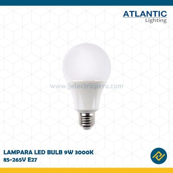 LAMPARA LED BULB 9W 3000K 85-265V E27 CODIGO: A60 E27 9 3000K