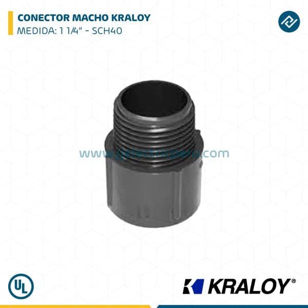 CONECTOR MACHO KRALOY 1 1/4" SCH40