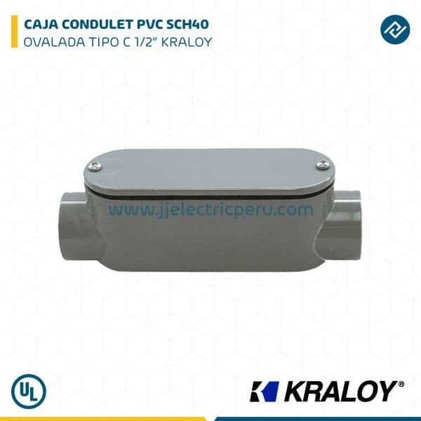 CAJA CONDULET PVC SCH40 OVALADA TIPO C 1/2" KRALOY