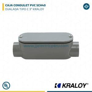 CAJA CONDULET PVC SCH40 OVALADA TIPO C 3" KRALOY