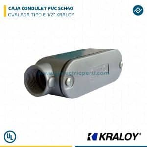 CAJA CONDULET PVC SCH40 OVALADA TIPO E 1/2" KRALOY