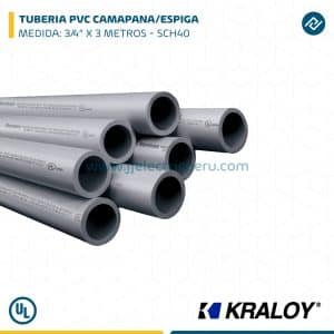 TUBERIA PVC CAMPANA/ESPIGA 3/4"X3M SCH40