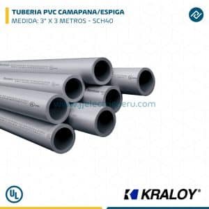 TUBERIA PVC CAMPANA/ESPIGA 3"X3M SCH40