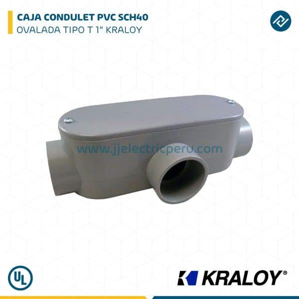 CAJA CONDULET PVC SCH40 OVALADA TIPO T 1" KRALOY