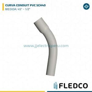 CURVA CONDUIT PVC SCH40 45° 1/2"