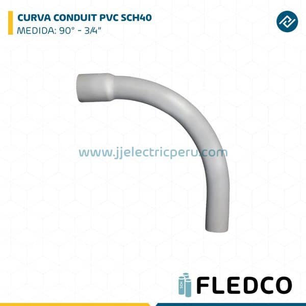 CURVA CONDUIT PVC SCH40 90° 3/4"