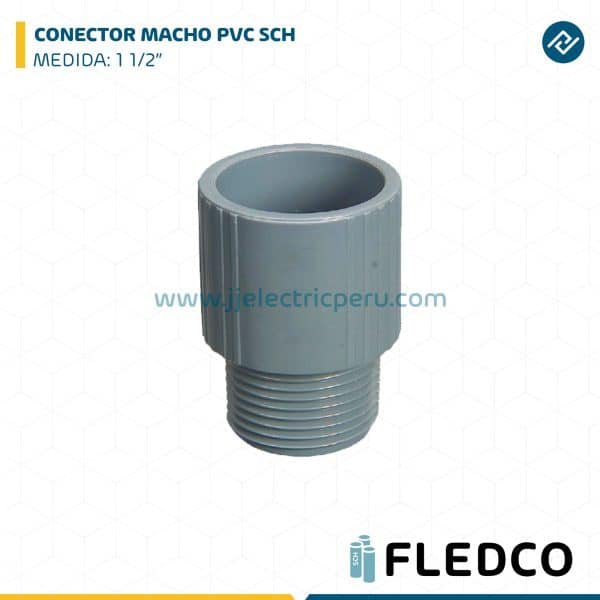 CONECTOR MACHO PVC SCH 1 1/2"