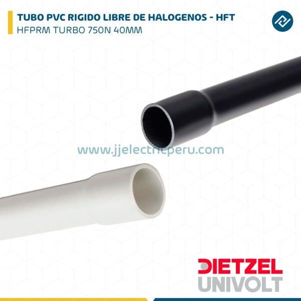 TUBO PVC RIGIDO LIBRE DE HALOGENOS - HFT HFPRM TURBO 750N 40MM DIETZEL UNIVOLT