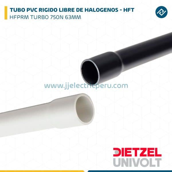 TUBO PVC RIGIDO LIBRE DE HALOGENOS - HFT HFPRM TURBO 750N 63MM DIETZEL UNIVOLT